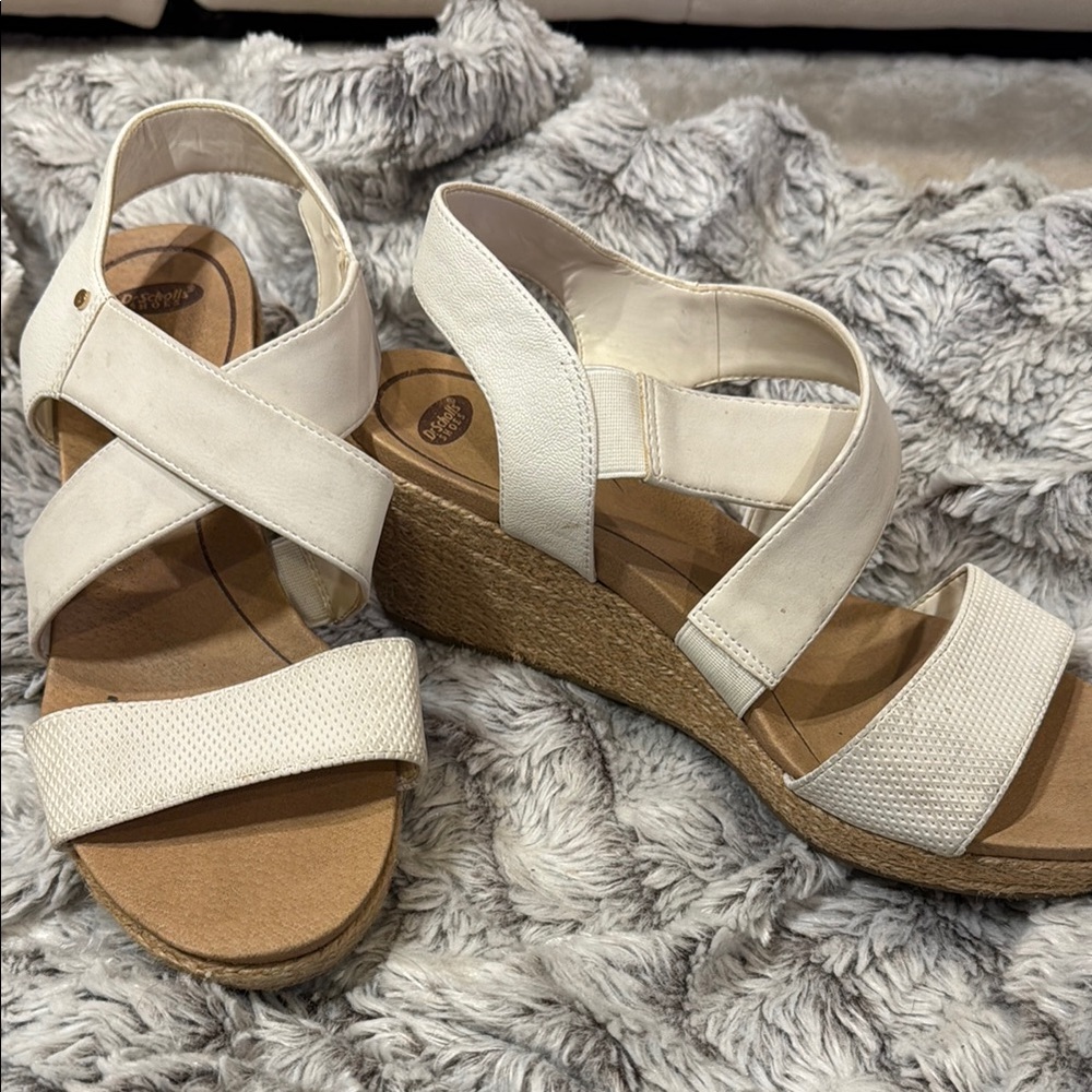 White Women’s Wedge Sandals